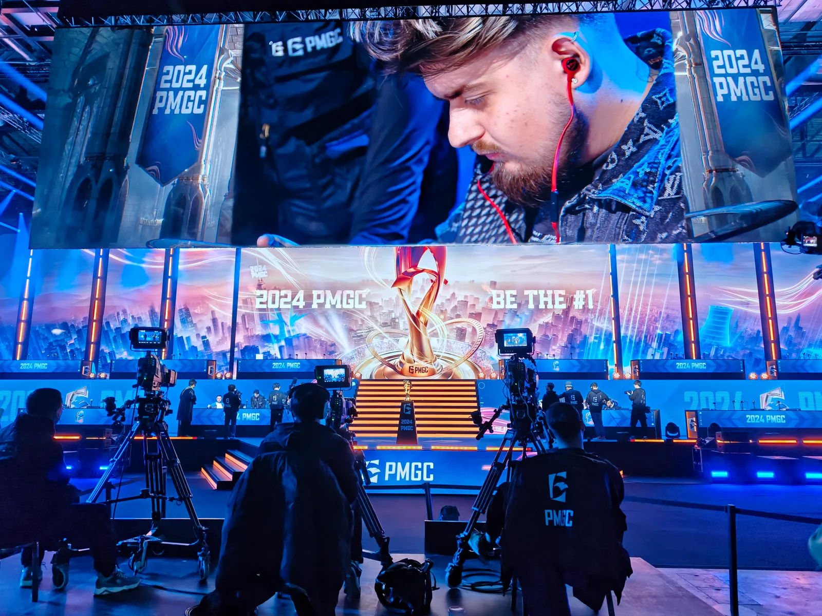 Airframe Media camera positions operating in front of the 2024 PUBG Global Championship stage