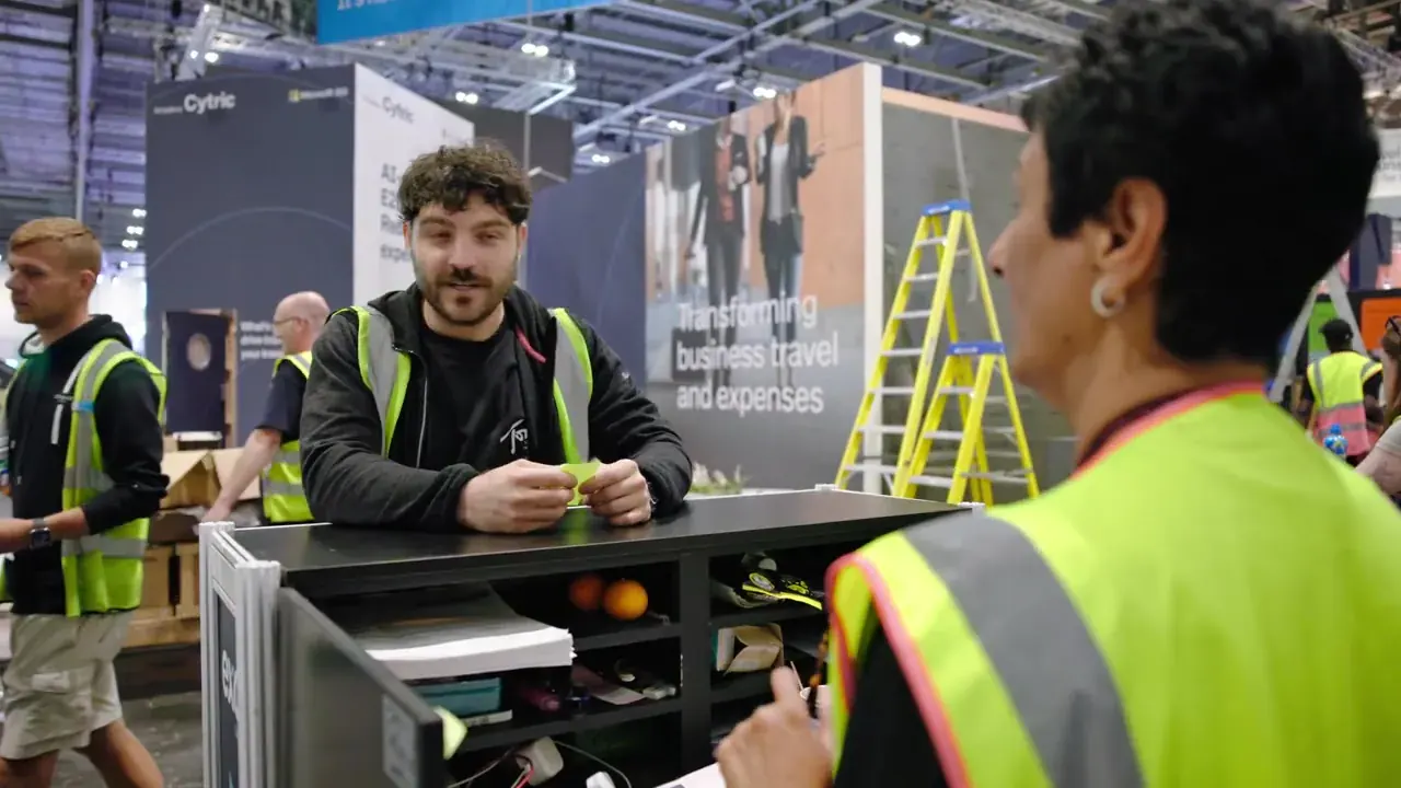 A member of ExCeL London’s Event Services team inside the venue