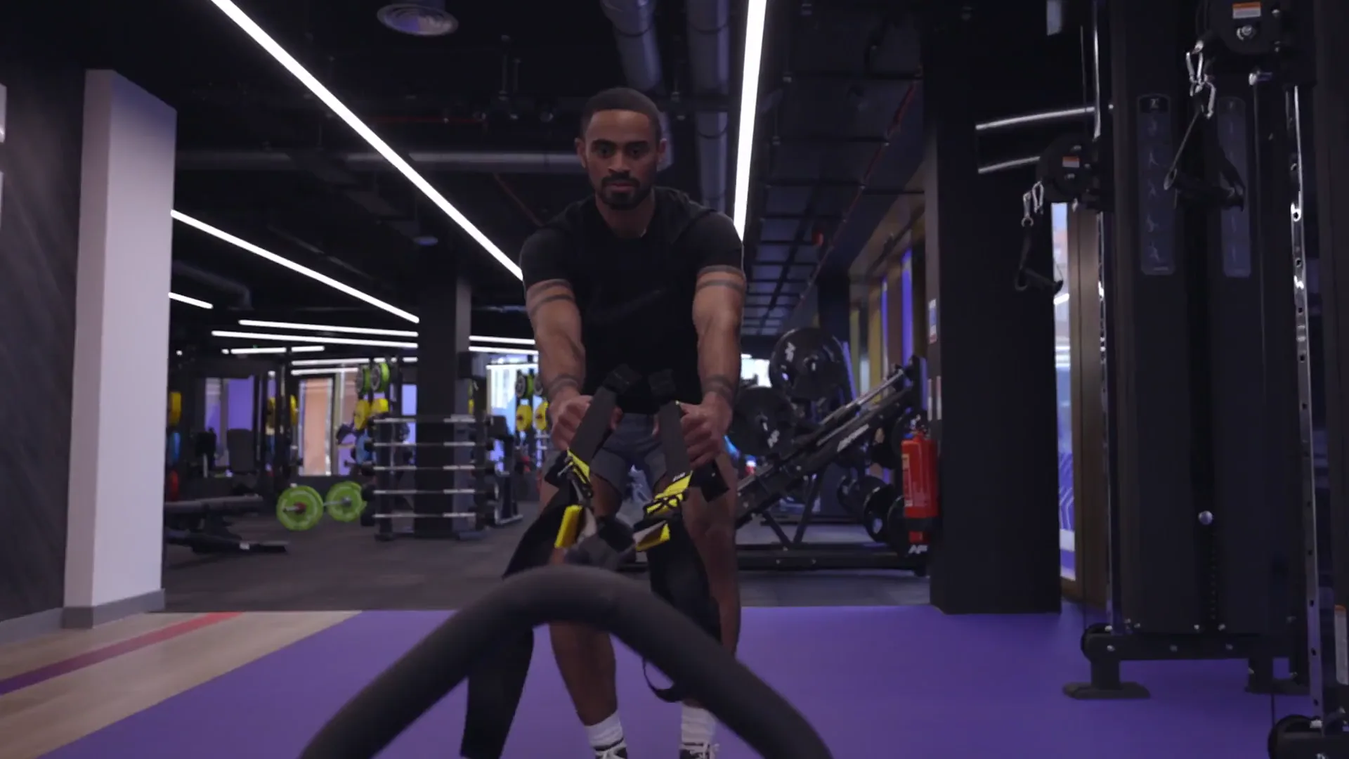 Battle-rope training at Anytime Fitness Tottenham Hale