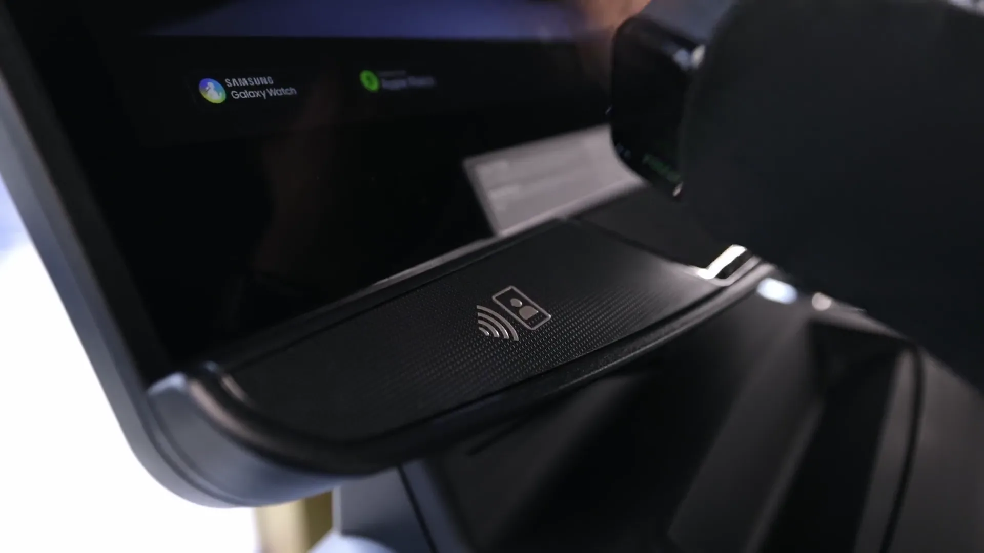 A piece of body-analysis equipment inside the gym