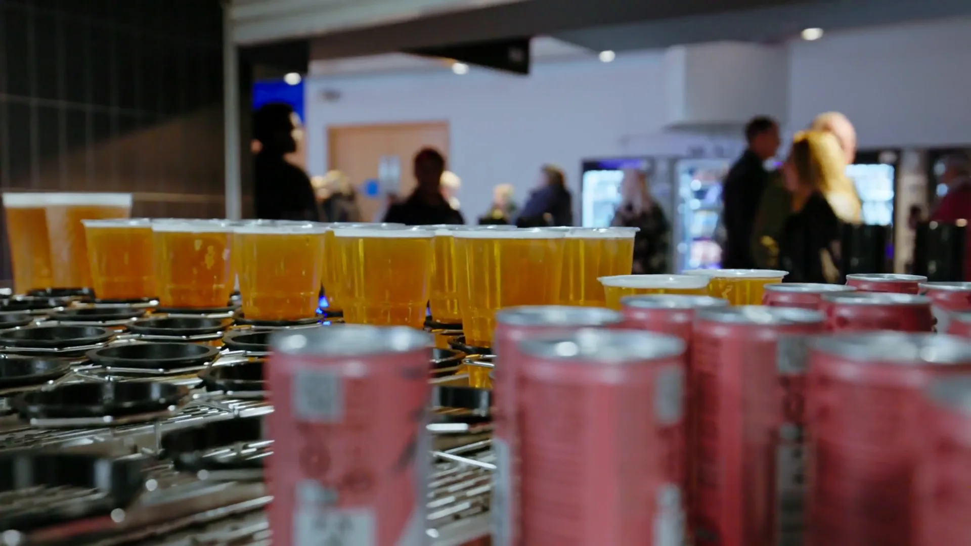 Drinks ready inside the Frictionless Bar