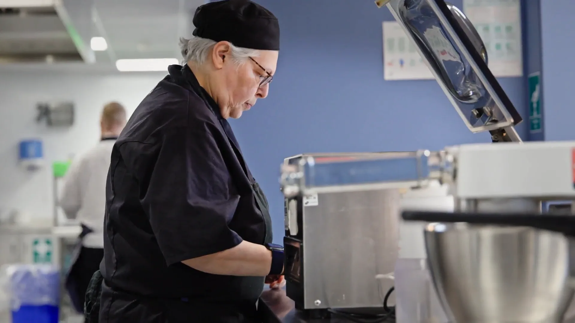 A chef working at the competition station