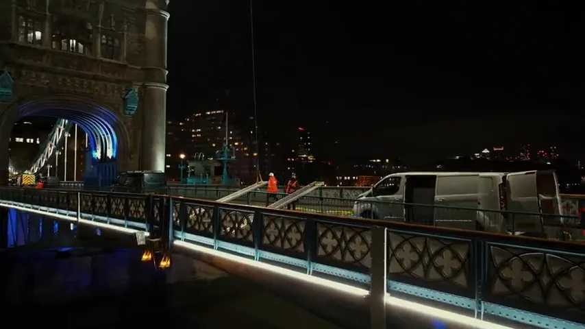 Tower Bridge and the London skyline at night